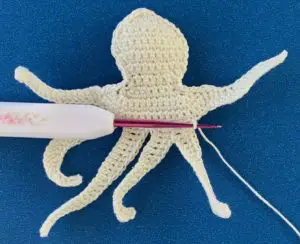 Crochet octopus 2 ply sixth leg