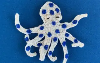 Finished crochet octopus 2 ply landscape