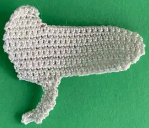 Crochet jack russell 2 ply body with first leg