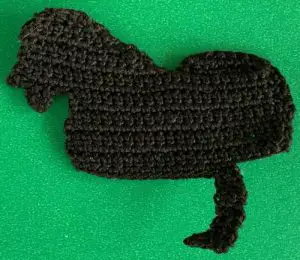 Crochet panther 2 ply back