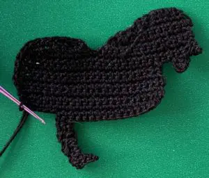 Crochet panther 2 ply joining for back leg