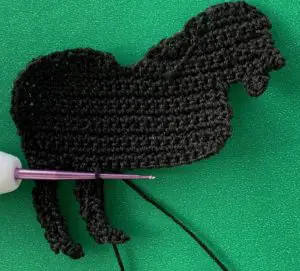 Crochet panther 2 ply joining for front leg