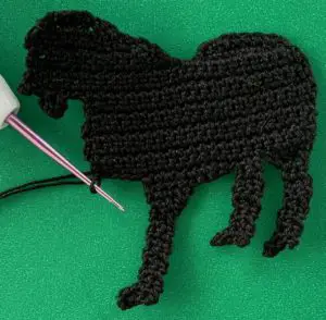 Crochet panther 2 ply joining for second front leg