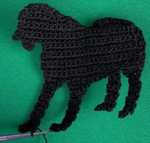 Crochet panther 2 ply second front leg