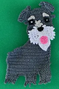 Crochet schnauzer 2 ply body with head
