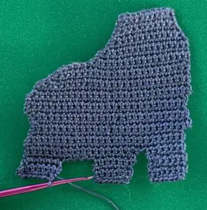 Crochet schnauzer 2 ply body with legs