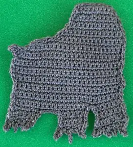 Crochet schnauzer 2 ply body with legs neatened