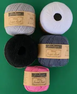 Crochet schnauzer 2 ply cotton