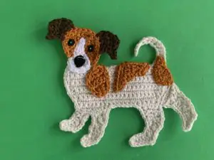 Finished crochet jack russell tutorial 4 ply landscape