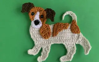 Finished crochet jack russell 4 ply landscape