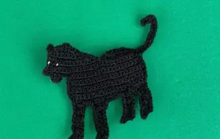 Finished crochet panther 2 ply landscape