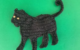 Finished crochet panther 4 ply landscape