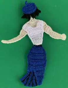 Crochet lady 2 ply body with beret