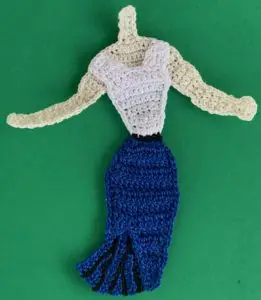 Crochet lady 2 ply dress with arms