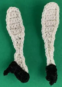 Crochet lady 2 ply legs with shoes