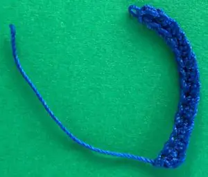 Crochet lady 2 ply pleat row 1