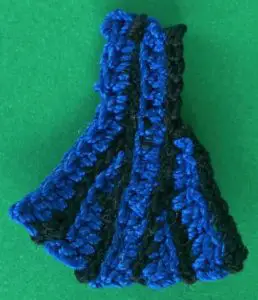 Crochet lady 2 ply pleat row 10