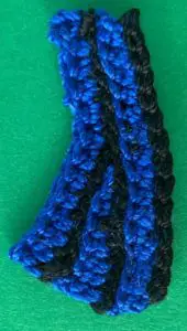 Crochet lady 2 ply pleat row 6