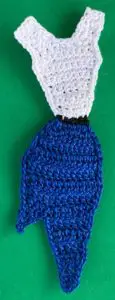 Crochet lady 2 ply skirt neatened
