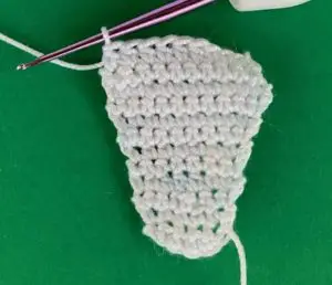 Crochet lady 2 ply top before strap