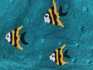 Crochet sea towel angelfish