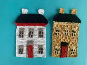 Finished crochet house tutorial 4 ply group landscape