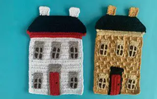 Finished crochet house 4 ply group landscape