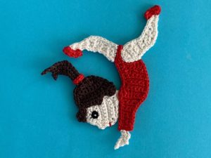 Finished crochet gymnast tutorial 4 ply portrait