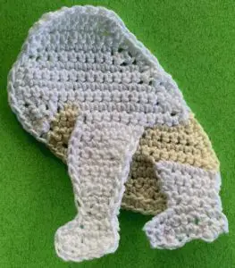 Crochet French bulldog 2 ply back leg