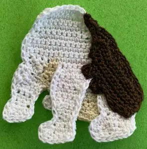 Crochet French bulldog 2 ply body with marking