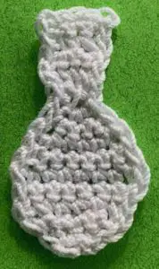 Crochet French bulldog 2 ply head middle neatened