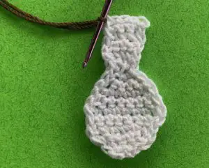 Crochet French bulldog 2 ply joining for head first side