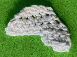 Crochet French bulldog 2 ply muzzle first side