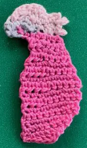 Crochet galah 2 ply beak bottom