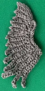 Crochet galah 2 ply front wing dark grey