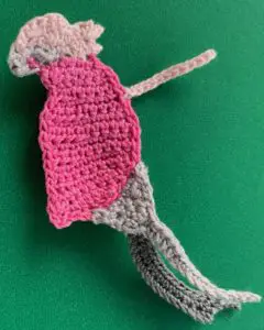 Crochet galah 2 ply front wing light