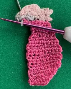 Crochet galah 2 ply joining for beak bottom