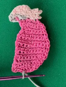 Crochet galah 2 ply joining for tail light