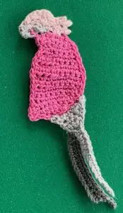 Crochet galah 2 ply tail dark