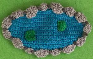 Crochet pond 2 ply pond with lily pads
