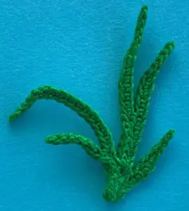 Crochet bulrushes 2 ply leaves