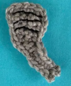 Crochet elephant granny square trunk markings