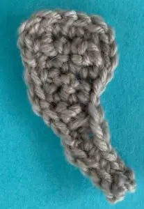 Crochet elephant granny square trunk neatened