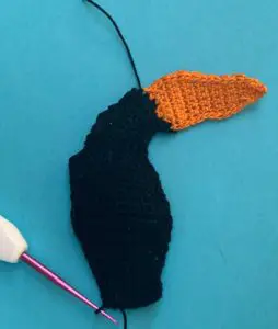 Crochet toucan 2 ply back neatened