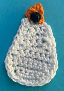 Crochet toucan 2 ply eye area with eye
