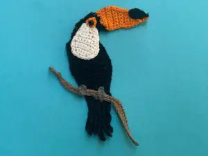 Finished crochet toucan pattern 2 ply landscape