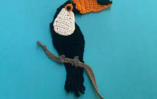 Finished crochet toucan 2 ply landscape