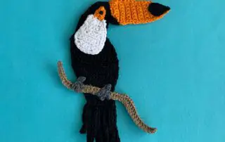 Finished crochet toucan 4 ply landscape