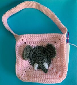 Crochet elephant bag joined