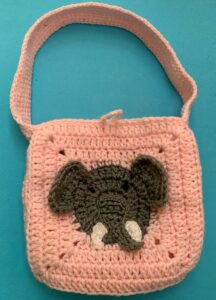 Crochet elephant bag finished